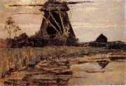 Piet Mondrian French mill near the river oil painting